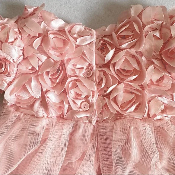 2 pc. Set Pink Floral Baby Dress 6-9 months - Picture 7 of 10